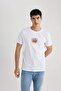 100% Cotton Regular Fit Crew Neck Printed Short Sleeve T-Shirt C3714Axns - 5
