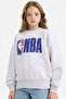 Nba Oversize Wide Fit Crew Neck Sweatshirt Girls' F3435A825Au
