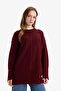 Wool Blend Loose Fit Crew Neck Knitwear Sweater Tunic F4547Ax25Wn - 3
