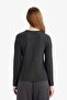 Regular Fit Crew Neck Long Sleeve T-Shirt Tunic G5061Ax25Wn - 5