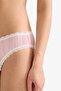 100% Cotton Lace Detailed Ribbed Brazilian Panties G6406Ax26Sp - 4