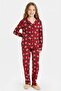 100% Cotton Checkered Teddy Bear Pajama Set for Girls G7434A825Wn
