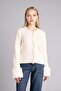 Crew Neck Faux Fur Detailed Cardigan G8999Ax25Wn - 3
