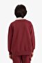 Oversize Wide Fit Polo Collar Printed Soft Fleece Inside Sweatshirt for Boys G4384A825Wn - 5