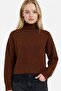 Regular Fit Turtleneck Sweater with Lace Detail at Hem G8552Ax25Wn