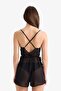 Regular Fit V Neck Chiffon Suspender Jumpsuit Nightdress G1542Ax25Wn - 5