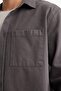 Relax Fit Polo Collar Gabardine Long Sleeve Shirt G6595Ax25Wn - 4