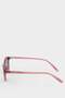 Round Claret Red Plastic Frame Black Glass Polarized Sunglasses Girls Child F4347A8Ns - 3