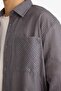 100% Cotton Boxy Fit Printed Long Sleeve Shirt G6660Ax25Wn - 4