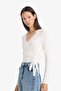 Fitted Lace Detailed T-Shirt G5703Ax25Wn - 3
