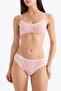 100% Cotton Lace Detailed Ribbed Brazilian Panties G6406Ax26Sp - 3