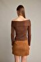 Open Shoulder Buckle Detailed Long Sleeve Blouse G3335Ax25Au - 5