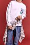 Oversize Wide Fit Crew Neck Printed Long Sleeve T-Shirt Boys G6204A825Cw - 3