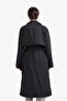 Warm Regular Fit Belted Zippered Long Trench Coat F2100Ax25Wn - 6