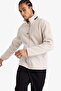 Warm Standard Fit Stand Collar Soft Fleece Inside Cardigan F2303Ax25Wn - 4