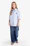 100% Cotton Poplin Long Sleeve Striped Shirt Girls G4416A825Au - 2