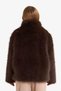 High Collar Zippered Faux Fur Coat for Girls G2763A825Wn - 5