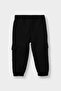 Woven elastic-waist jogger pants with label, baby boy G4809A525WN - 3