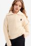Polo Collar Embroidered Knitwear Sweater for Girls G3060A825Au - 2