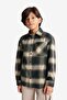 Warm 100% Cotton Oversize Wide Fit Polo Collar Checkered Flannel Long Sleeve Shirt for Boys G3 - 3