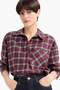 Overshirt Fit Checked Flannel Long Sleeve Shirt G3613AX25AU