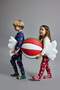 100% Cotton Regular Fit Disney Mickey & Minnie Elastic Waist Long Sleeve Red Pajama Set Girls B
