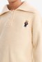 Polo Collar Embroidered Knitwear Sweater for Girls G3060A825Au - 4