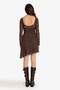 Boat Neck Lace Detail Tulle Long Sleeve Mini Dress G5958Ax25Wn - 5