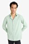 Regular Fit Polo Neck Woven Long Sleeve Shirt F6341Ax25Au - 3
