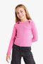 Slim Fit Narrow Cut Stone Neck Ribbed Camisole Long Sleeve T-Shirt Girl Child G2550A825Au - 3