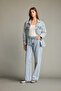 100% Cotton Relax Fit Wide Leg Jeans G3200Ax25Au - 3