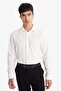 Slim Fit Polo Collar Combed Cotton Long Sleeve Basic Shirt E9061Ax25Au - 3