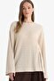 Relax Fit Crew Neck Wrinkled Textured Long Sleeve T-Shirt F7427Ax25Au