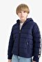 Warm Waterproof Hooded Fleece Lined Zippered Puffer Coat Boy's E8389A825Wn