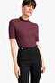 Regular Fit Half Turtleneck Ribbed Short Sleeve T-Shirt B1177Ax25Au - 4