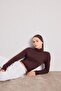 Modal Cashmere Soft Textured Turtleneck Long Sleeve Top F3167Ax25Au - 3