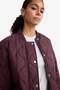 Warm Waterproof Regular Fit Snap Fastener Zippered Quilted Coat F2814Ax25Wn - 8