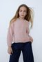 Crew Neck Chenille Knitwear Sweater for Girls F2619A825Wn