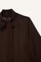 Overshirt Fit Bow Collar Chiffon Long Sleeve Blouse G2378Ax25Au - 8