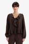 V-Neck Modal Ruffled Blouse G1971AX25WN - 3