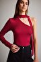 One Shoulder Tie Detail Blouse G3334Ax25Wn - 3