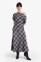A-Line Checked Regular Waist Crossed Woven Midi Skirt G1762Ax25Au