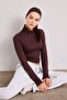 Modal Cashmere Soft Textured Turtleneck Long Sleeve Top F3167Ax25Au - 2
