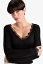 Modal Cashmere Soft Textured Lace Long Sleeve Top F3168Ax25Au - 4
