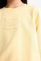 Oversize Wide Fit Crew Neck Printed Sweatshirt for Girls G2460A825Wn - 4
