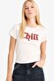 Fitted Printed Ribana Short Sleeve T-Shirt G1222Ax25Au
