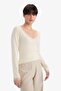 Modal Cashmere Soft Textured Lace Long Sleeve Top F3168Ax25Au - 4