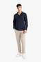 Slim Fit Polo Collar Pique Long Sleeve Shirt F0337Ax25Au - 2
