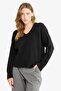 Oversize Wide Fit V-Neck Knitwear Sweater G2957Ax25Au - 4