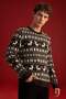 Christmas Themed Standard Fit Knitwear Sweater G1047Ax25Wn